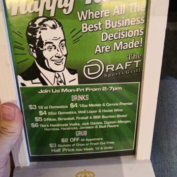 The Draft Sports Grill - Happy hour menu - Sports Bars Near Me - Mesa, Arizona