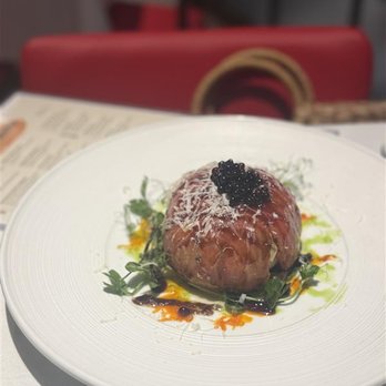 Maranello - tomato burrata- no spoilers here you will need to order to find out whats inside - Italian Near Me - San Diego, California Maranello - tomato burrata- no spoilers here you will need to order to find out whats inside - Italian Near Me - San Diego, California