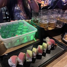 Sake bombs, Aloha Roll Sake bombs, Aloha Roll