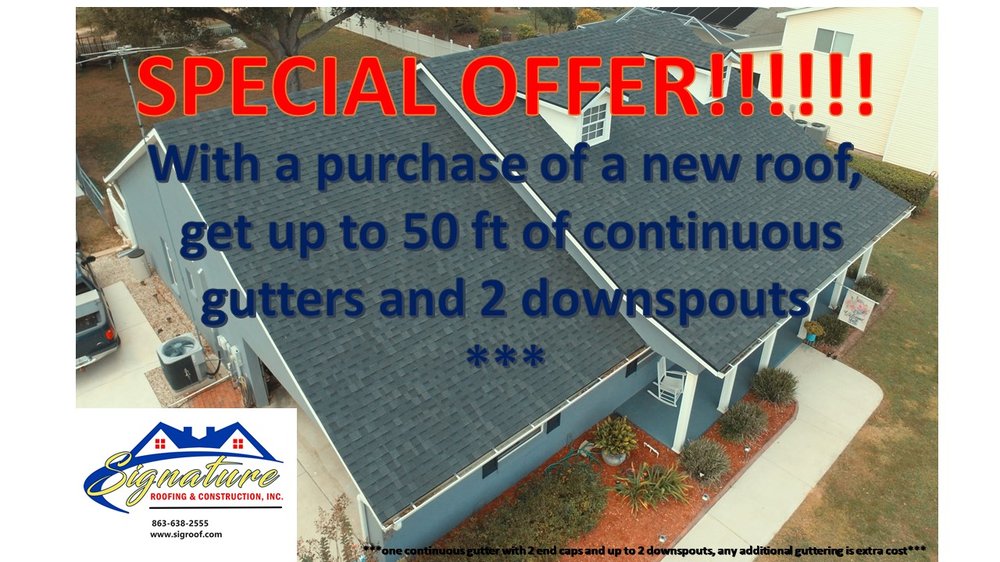 Slide of Signature Roofing and Construction