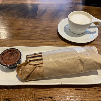 Pressed Cafe - Steak breakfast burrito and cappuccino - Sandwiches Near Me - Boston, Massachusetts Pressed Cafe - Steak breakfast burrito and cappuccino - Sandwiches Near Me - Boston, Massachusetts
