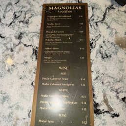 Cocktail menu Cocktail menu