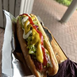 Whistler Golf Club - Hot dog at the turn