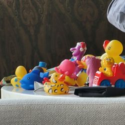 Primo Italian Steakhouse - Saw a bunch of toys on a table.