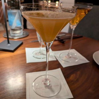 Serevene - @endoedibles on Instagram 10/26/24  A-POTH-E-CAR-Y - rémy martin 1738 cognac, leblon cachaça, pear juice, lime juice, ginger - French Near Me - Miami Beach, Florida