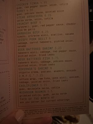 Menu photo 5 Dos Santos Colorado Springs, CO