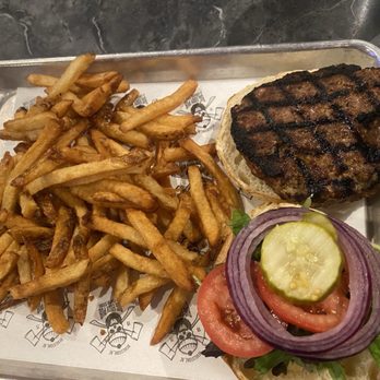 Big Eddy Pub - Basic burger and fries - Pubs Near Me - Revelstoke, British Columbia