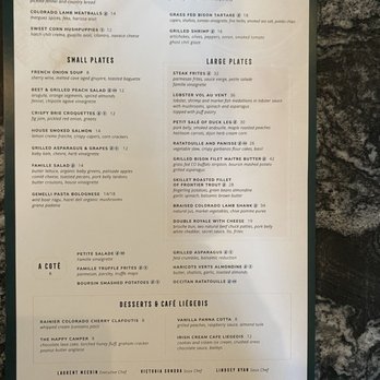 Famille - Menu - New American Near Me - Westminster, Colorado Famille - Menu - New American Near Me - Westminster, Colorado