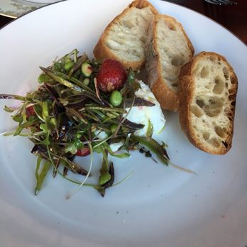 Nighthawks - Fresh ricotta with pickled strawberries and greens. Magic. - Burgers Near Me - Troy, New York