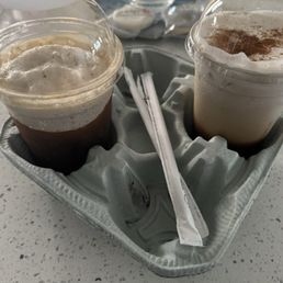 Lavender Kona Latte and Aloha Waffle Latte