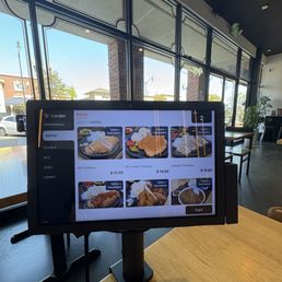 Kiosk at the table