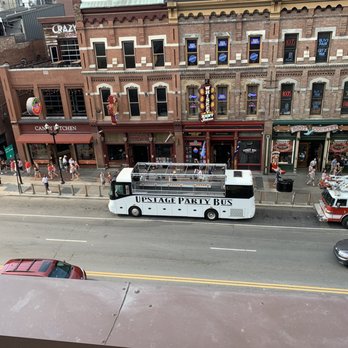 Upstage Party Bus - Upstage Party Bus view from rooftop bar. - Party Bus Rentals Near Me - Nashville, Tennessee