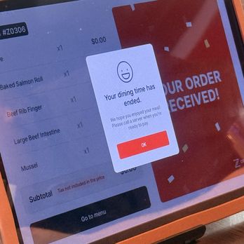 Ohgane Korean BBQ - The tablet is set to know our time limit. 1.5 hours. - Korean Near Me - Rancho Cordova, California
