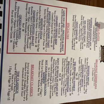 Surfside Rooster - the menu for the restaurant - American Near Me - Ocean City, Maryland