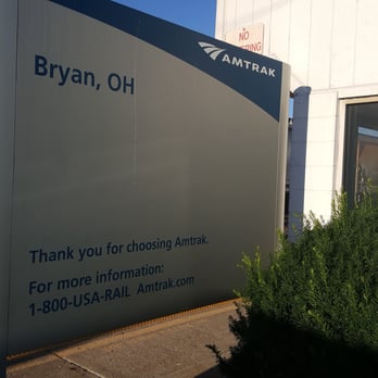 Amtrak Station - Bryan - Amtrak sign - Train Stations Near Me - Bryan, Ohio