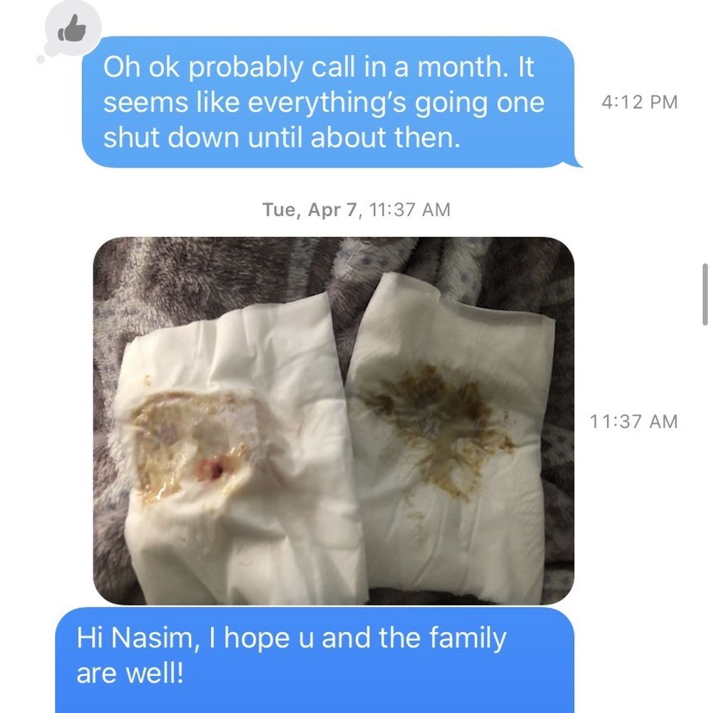 I oozed uncontrollably. He said this isn't an infection. He just didn't want to deal with me because I was having problems