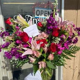 Gorgeous floral arrangement to surprise our family member!