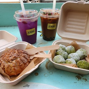 AlimamaTea - milk tea boba cream puff, lychee rose, cold brew, matcha munchkins - Desserts Near Me - New York, New York
