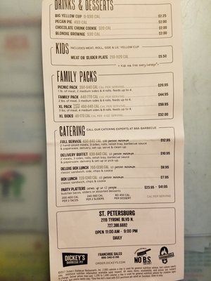 Menu photo 1 Dickey's Barbecue Pit St. Petersburg, FL