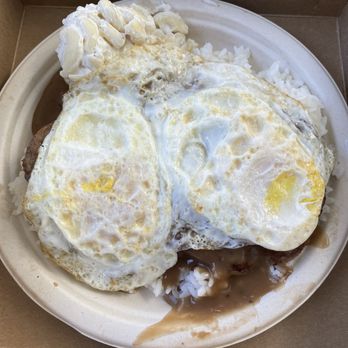 Rainbow Drive-In - Loco Moco Plate. Lacking in flavor - Hawaiian Near Me - Honolulu, Hawaii Rainbow Drive-In - Loco Moco Plate. Lacking in flavor - Hawaiian Near Me - Honolulu, Hawaii