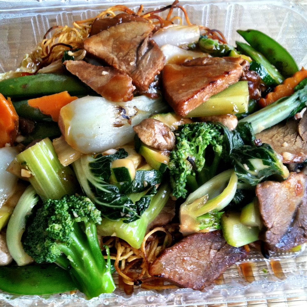 Lam's Kitchen - BBQ Pork Chow Mein with Hong Kong Style Noodles - Chinese Near Me - Mill Valley, California Lam's Kitchen - BBQ Pork Chow Mein with Hong Kong Style Noodles - Chinese Near Me - Mill Valley, California