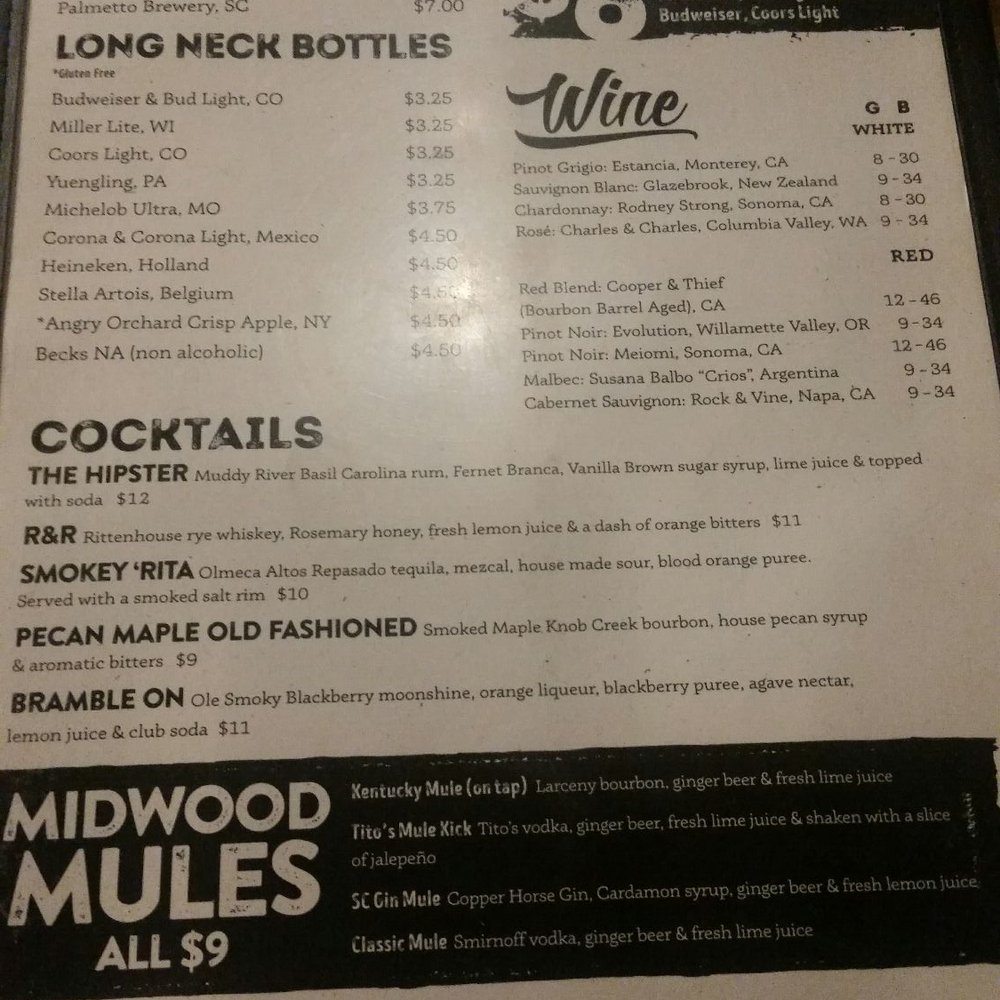 Midwood Smokehouse - Drinks. - Barbeque Near Me - Columbia, South Carolina Midwood Smokehouse - Drinks. - Barbeque Near Me - Columbia, South Carolina