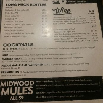 Midwood Smokehouse - Drinks. - Barbeque Near Me - Columbia, South Carolina