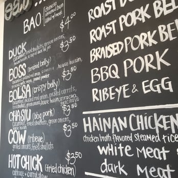 Baos Hog - Sorry I only got a picture of part of the menu.  There were other customers seated in the area. - Chinese Near Me - Garden Grove, California