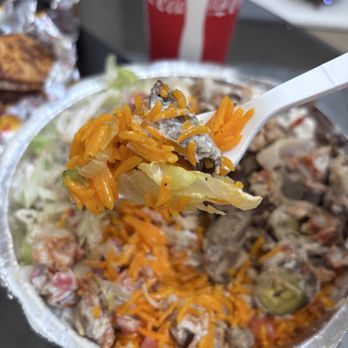 The Halal Guys - The rice looks more flavorful than it actually is - Halal Near Me - Tustin, California