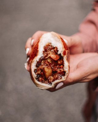 Photo of Mei Lai Wah Bakery - New York, NY, US. Baked Roast Pork Bun