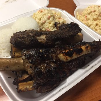 Matiki Island BBQ - Sam's Plate with a side of extra mac - Hawaiian Near Me - Anaheim, California