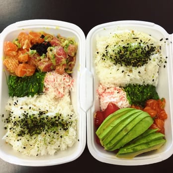 Poke District - Half and half fish with Godzilla and fresh avocado - Seafood Near Me - Orange, California