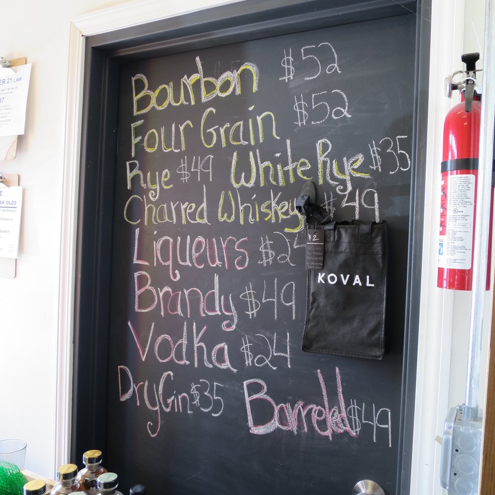 KOVAL Distillery - Pricing circa July 2018 - Distilleries Near Me - Chicago, Illinois KOVAL Distillery - Pricing circa July 2018 - Distilleries Near Me - Chicago, Illinois