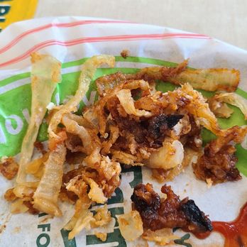 Farmer Boys - Onion straws from my burger, made from onion skins. Totally uneatable, like eating plastic. - Breakfast & Brunch Near Me - Santa Fe Springs, California Farmer Boys - Onion straws from my burger, made from onion skins. Totally uneatable, like eating plastic. - Breakfast & Brunch Near Me - Santa Fe Springs, California