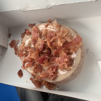 Duck Donuts - Maple glazed doughnut topped with bacon - Donuts Near Me - Chesapeake, Virginia Duck Donuts - Maple glazed doughnut topped with bacon - Donuts Near Me - Chesapeake, Virginia