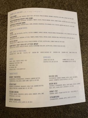 Menu photo 1 Lemon Press Nantucket, MA