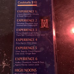 The Heights Experience - Drink menu 2