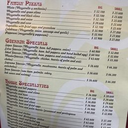 Güerrín menu