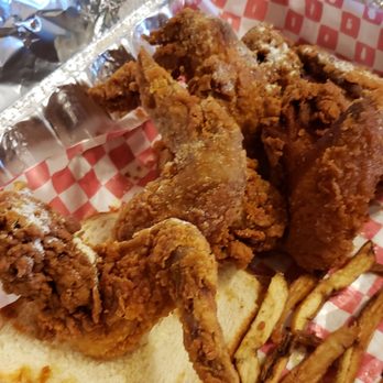 LoRell's Chicken Shack - 4 left of 10. Bread underneath to sop up. What a great idea! - Chicken Wings Near Me - Portland, Oregon LoRell's Chicken Shack - 4 left of 10. Bread underneath to sop up. What a great idea! - Chicken Wings Near Me - Portland, Oregon