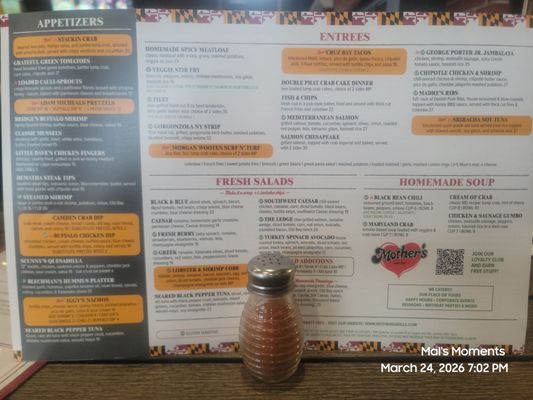 Menu photo 2 Mother's North Grille Lutherville-Timonium, MD Menu photo 2 Mother's North Grille Lutherville-Timonium, MD