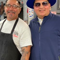 Anaheim District Barbers - Business owner Dani and store manager Brandon