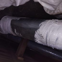 Before covering up they sealed the seams.