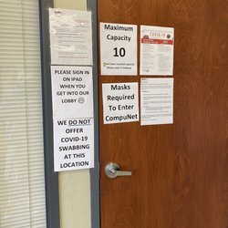 Compunet Clinical Laboratories - Informational stuff as you walk to entry