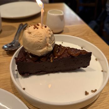 Atta Girl - Chocolate torte with caramel sauce and coffee ice cream - Mediterranean Near Me - Hermosa Beach, California Atta Girl - Chocolate torte with caramel sauce and coffee ice cream - Mediterranean Near Me - Hermosa Beach, California