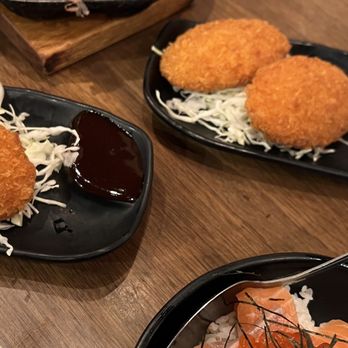 Mr Max - Potato Croquette Takoyaki Ball Shaped Octopus Puffs - Sushi Bars Near Me - Irving, Texas Mr Max - Potato Croquette Takoyaki Ball Shaped Octopus Puffs - Sushi Bars Near Me - Irving, Texas
