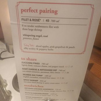 Ruth's Chris Steak House - Bar menu - Steakhouses Near Me - Long Beach, California Ruth's Chris Steak House - Bar menu - Steakhouses Near Me - Long Beach, California