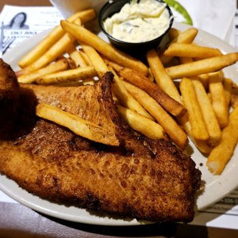 Bonfire Restaurant - Fish on a dish with fries - American Near Me - Leechburg, Pennsylvania