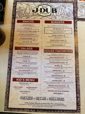 Menu photo 2 J DUB Bend, OR