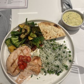 Hungry's - Anaheim Chile Grilled Chicken -Anaheim chile cream sauce on the side - New American Near Me - Houston, Texas