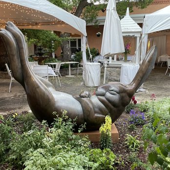 Santacafé - a large bronze sculpture of a man's foot - Cafes Near Me - Santa Fe, New Mexico Santacafé - a large bronze sculpture of a man's foot - Cafes Near Me - Santa Fe, New Mexico